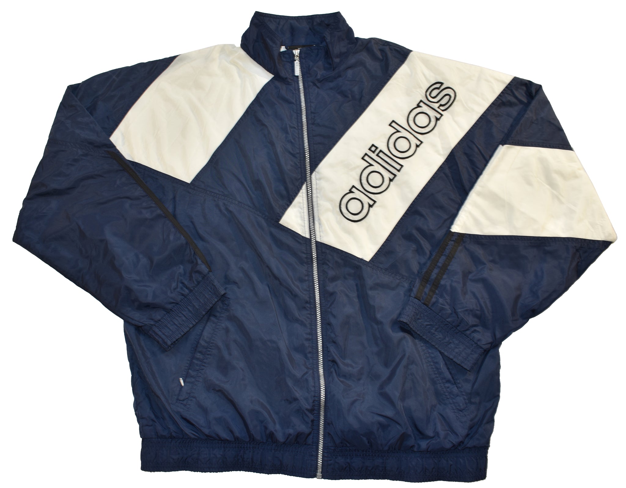 Vintage 90s Adidas Big Logo Windbreaker Jacket Size X-Large