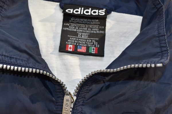 Vintage 90s Adidas Big Logo Windbreaker Jacket Size X-Large