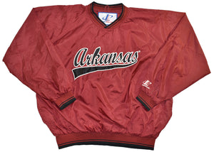 Vintage 90s Arkansas Razorback Pullover Windbreaker Jacket Size X-Large