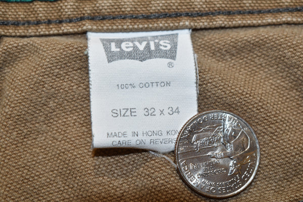 Vintage 90s Levis Silvertab Brown Carpenter Pants Size 32" x 32"