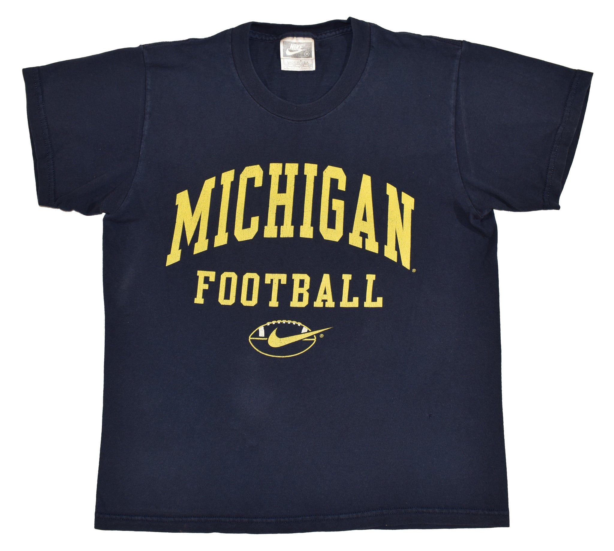 Vintage 90s Nike Michigan Football Shirt Size Women's Medium