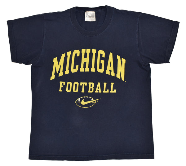 Vintage 90s Nike Michigan Football Shirt Size Women's Medium
