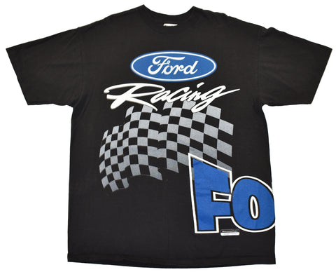 Vintage 90s Ford Racing Checkered Flag Single Stitch Shirt | Beyond 94