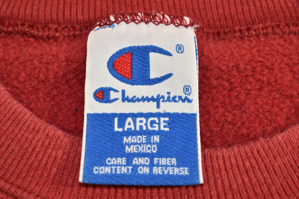 Vintage 90s Champion Embroidered Sweatshirt Size Large