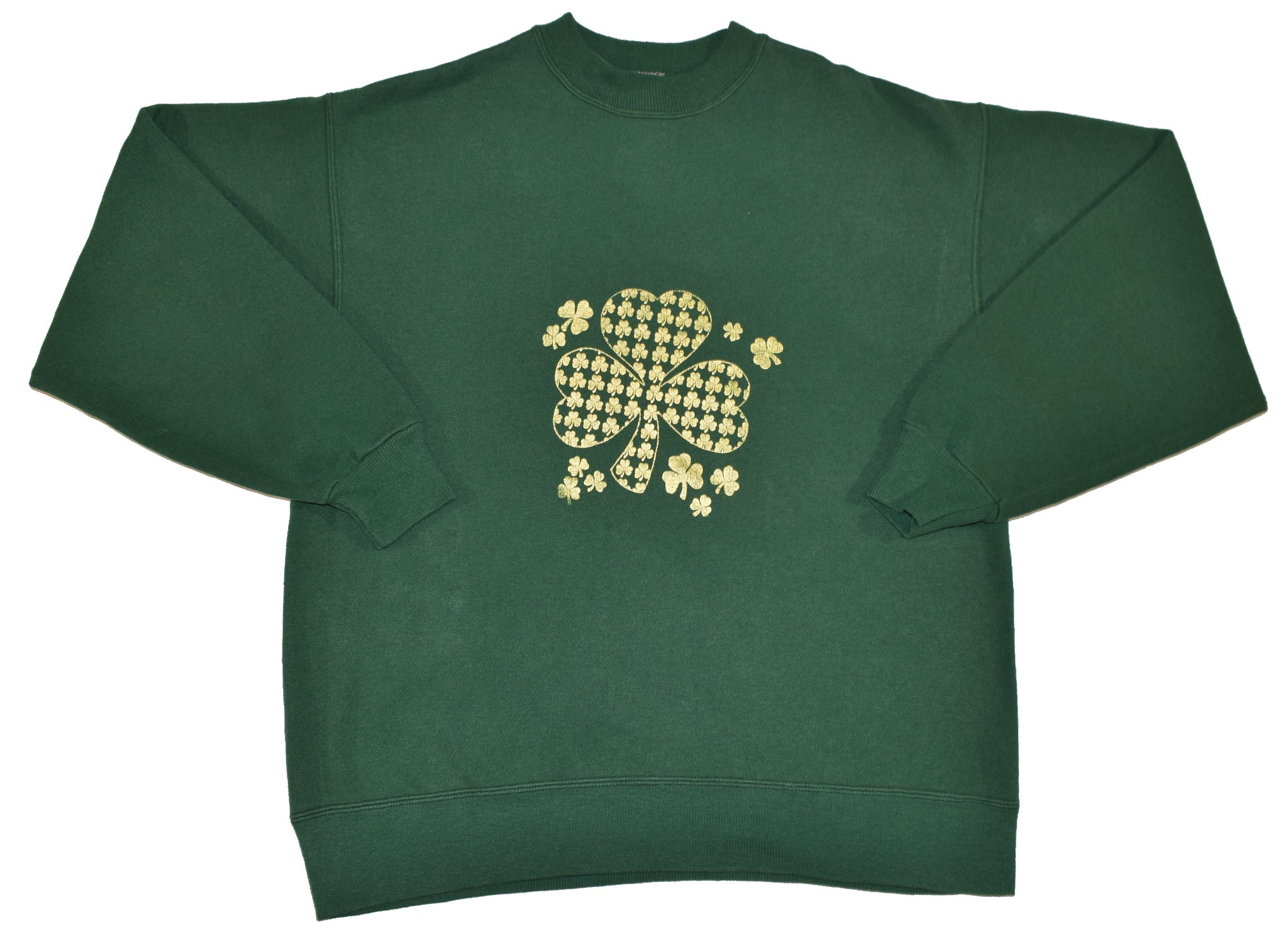 Vintage 90s Irish Clover Sweatshirt Size Large