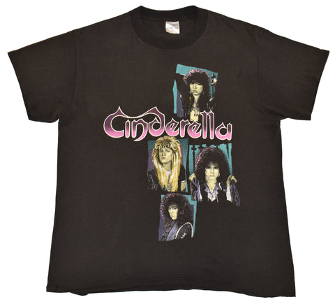 1986 Cinderella Shakes The USA Tour Single Stitch Shirt Size X-Large