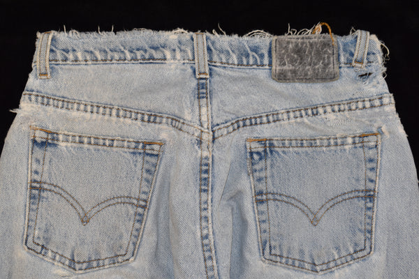 Vintage 90s Levis SilverTab Light Wash Distressed Jeans Size 7L 28" x 32"