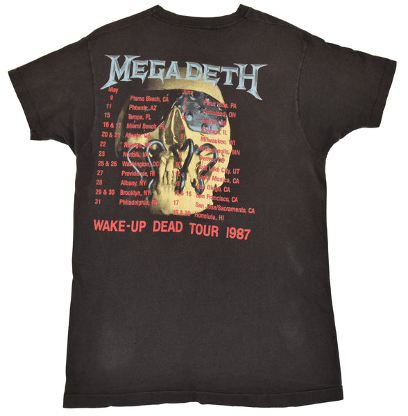 1987 Megadeth Wake Up Dead Tour Single Stitch Shirt Size X-Large