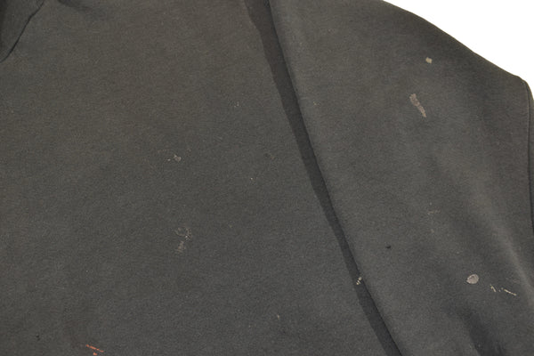 Vintage 90s Russell Athletic Distressed Black Blank Hoodie Size X-Large