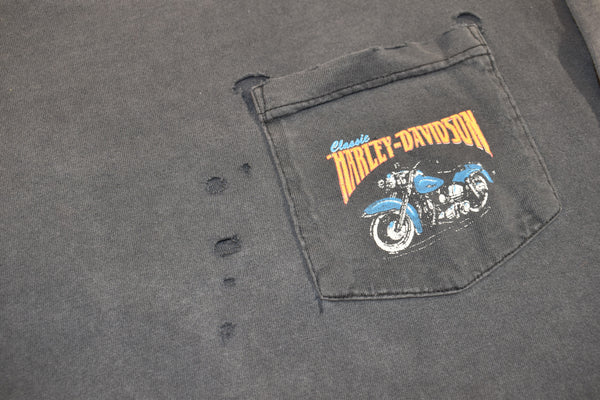 Vintage 1996 Harley Davidson Hottest Sound On The Road Ls Distressed Shirt Size Large