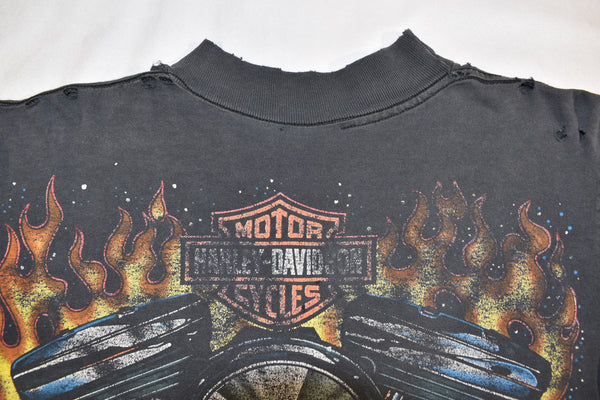Vintage 1996 Harley Davidson Hottest Sound On The Road Ls Distressed Shirt Size Large