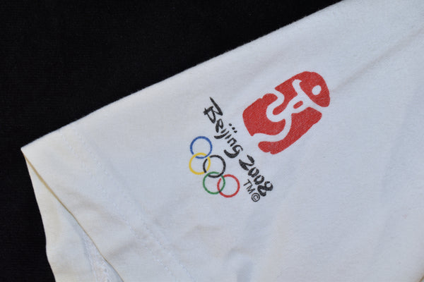 2008 Beijing Olympics Huanhuan Mascot Mega Print Shirt Size Medium