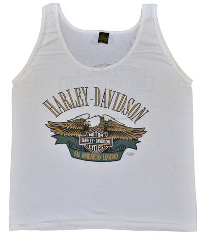 1990 Harley Davidson American Legend 3D Emblem Tank Top Single Stitch Shirt Size X-Large