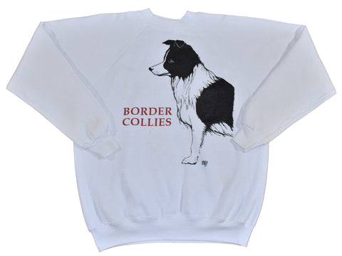 Vintage 90s Border Collies Dog Sweatshirt Size X-Large