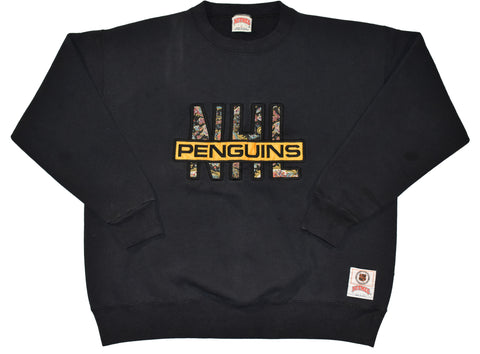 Vintage 90s Pittsburgh Penguins Embroidered Floral Sweatshirt | Beyond 94