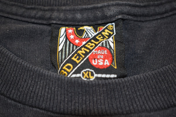 Vintage 90s 3D Emblem Black Bear Single Stitch Shirt Size X-Large