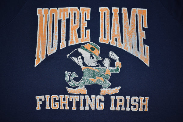 Vintage 80s Notre Dame Fighting Irish Sweatshirt Size Medium
