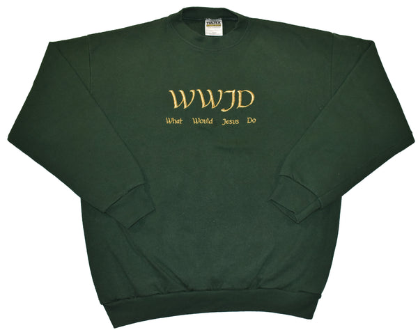 Vintage 90s What Would Jesus Do Embroidered Sweatshirt | Beyond 94