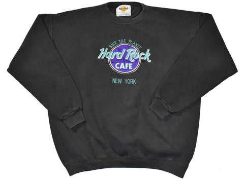 Vintage 90s Hard Rock Cafe New York Embroidered Sweatshirt | Beyond 94