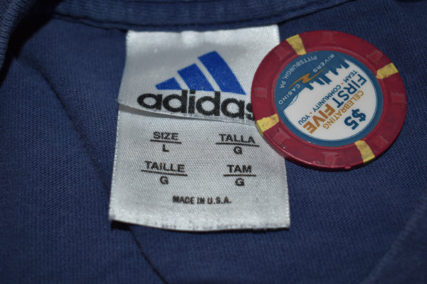 Vintage 90s Adidas 3 Stripes Ls Shirt Size Large