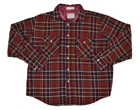 Vintage 80s Outdoor Exchange Red Plaid Flannel Size X-Large