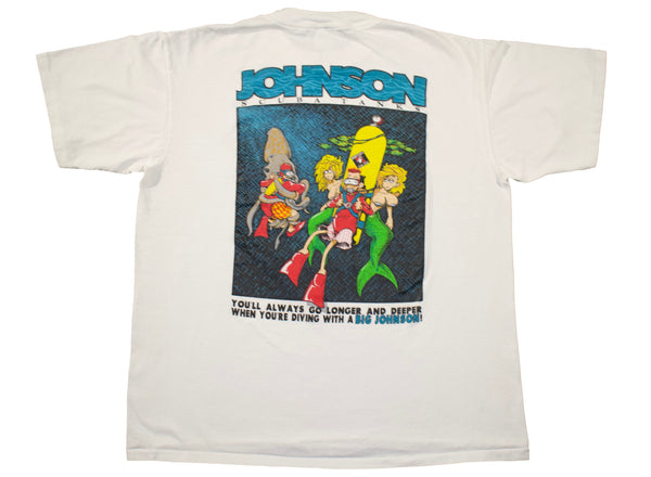 Vintage 90s Big Johnson Scuba Single Stitch Shirt Size Large