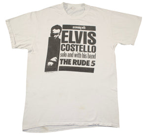 Vintage 1989 Elvis Costello And The Rude 5 Single Stitch Tour Shirt | Beyond 94