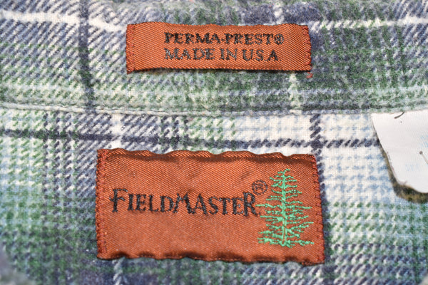 Vintage 90s Fieldmaster Green Plaid Flannel Size XX-Large