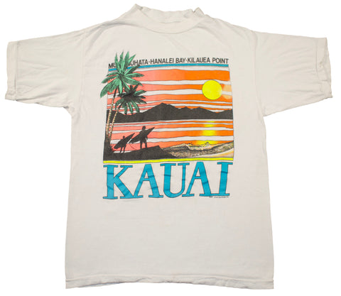  Vintage 80s Hawaii Kauai Surfer Palm Trees Single Stitch Shirt | Beyond 94