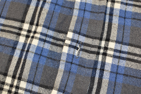 Vintage 80s Timber Trail Blue Plaid Flannel Size Medium