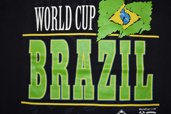 1994 Brazil World Cup Soccer Single Stitch Shirt Size Medium