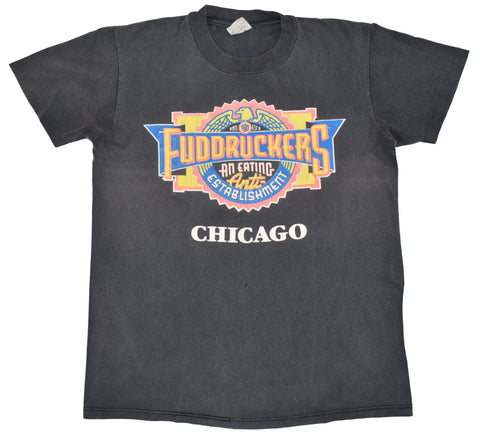 Vintage 80s Fuddruckers Chicago Single Stitch Shirt Size Medium