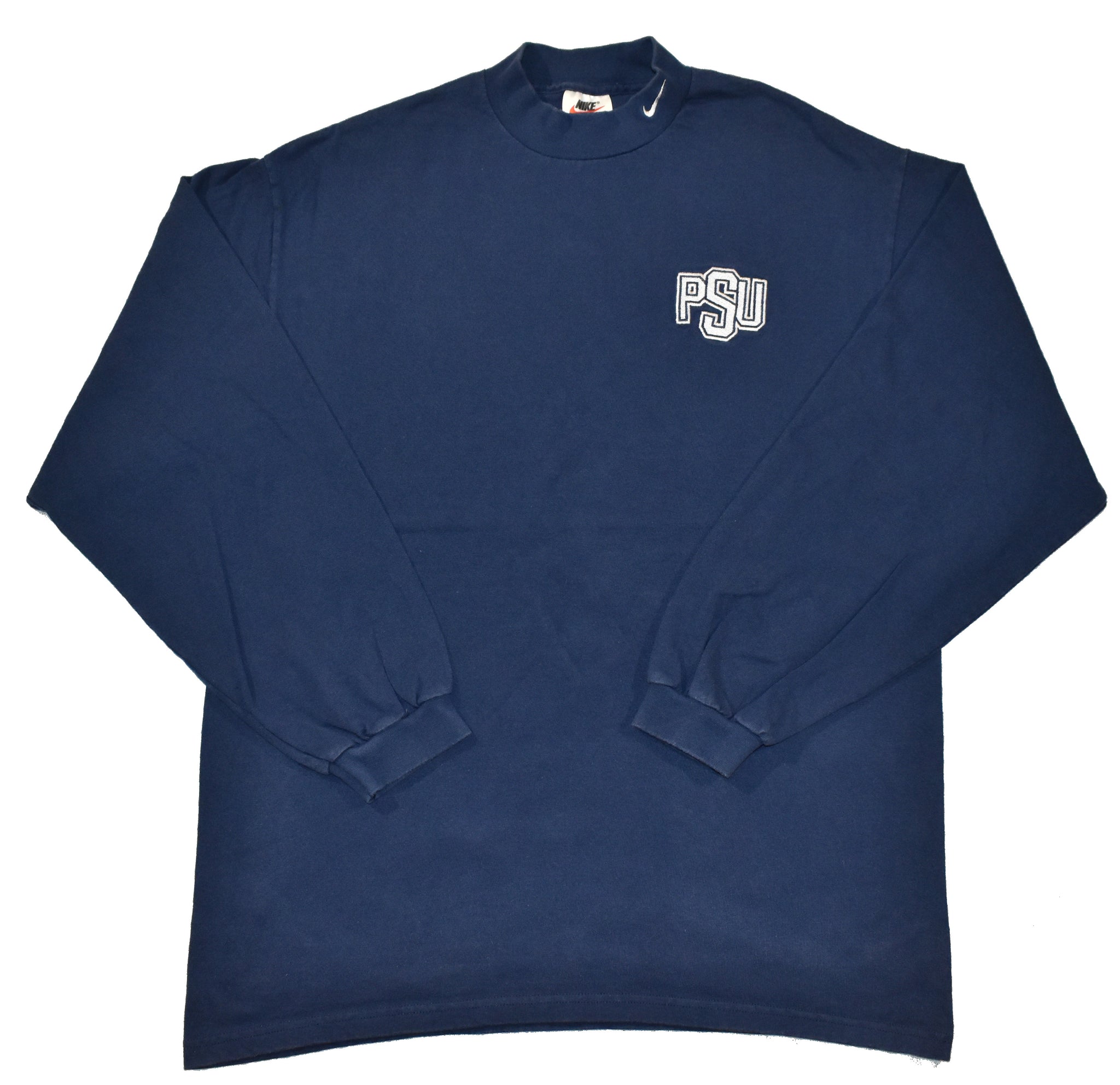 Vintage 90s Nike Penn State University Swoosh Mock Neck Ls Shirt | Beyond 94