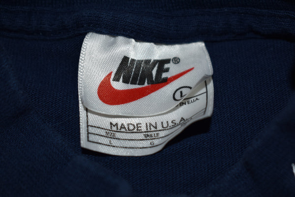 Vintage 90s Nike Penn State University Swoosh Mock Neck Ls Shirt Size Large