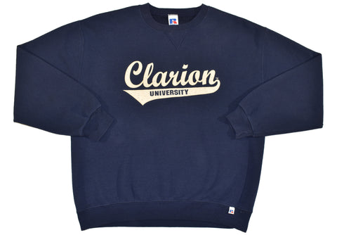 Vintage 90s Russell Athletic Clarion University Embroidered Sweatshirt Size Large