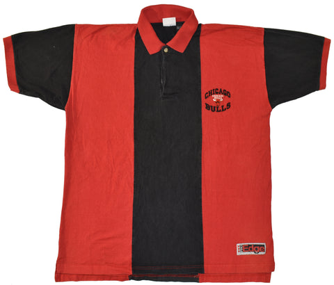 1997 Chicago Bulls Striped Polo Shirt Size X-Large