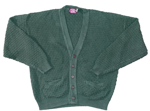 Vintage 80s Knit Cardigan W/ Pockets Size X-Large