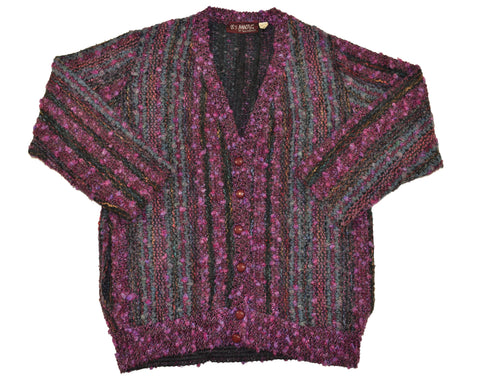 Vintage 80s It's Magic Abstract Fuzzy Cardigan Size Women's Large