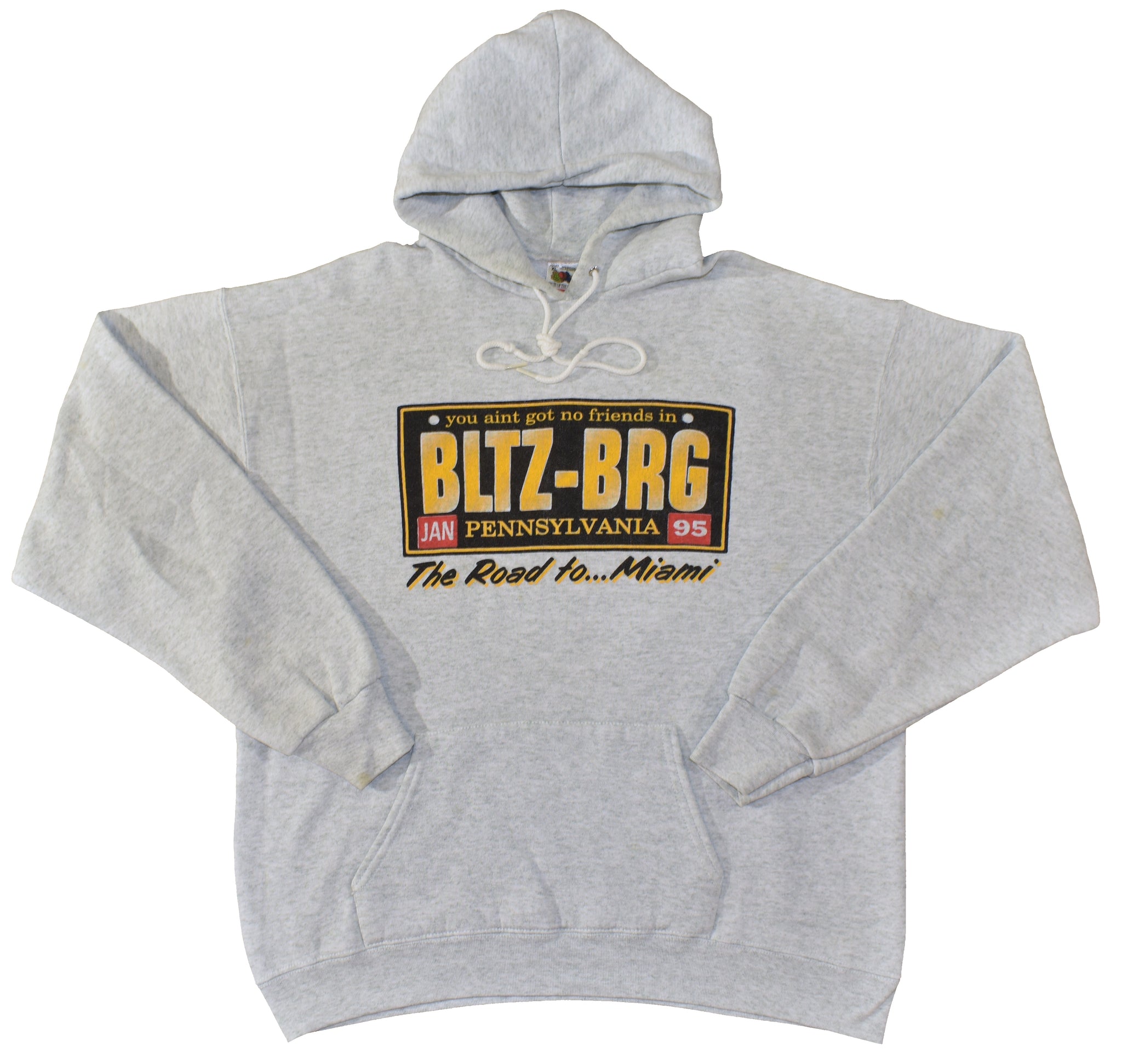 1995 Pittsburgh Steelers Blitzburgh Road To Miami Hoodie Size X-Large