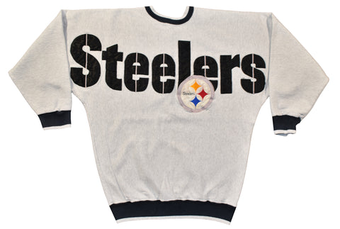 Vintage 90s Pittsburgh Steelers Embroidered Spellout Sweatshirt | Beyond 94