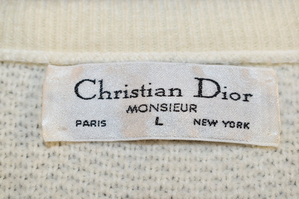 Vintage 90s Christian Dior V Neck Sweater Size Large