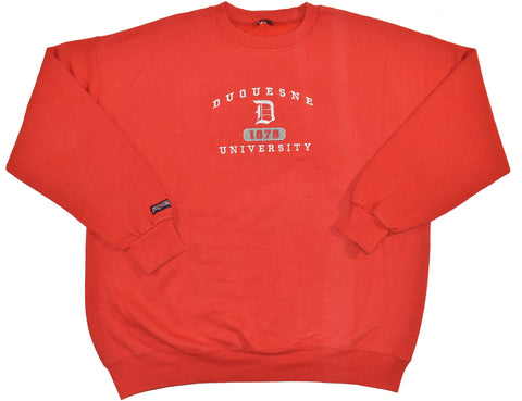 Vintage 90s Duquesne University Embroidered Sweatshirt Size XX-Large