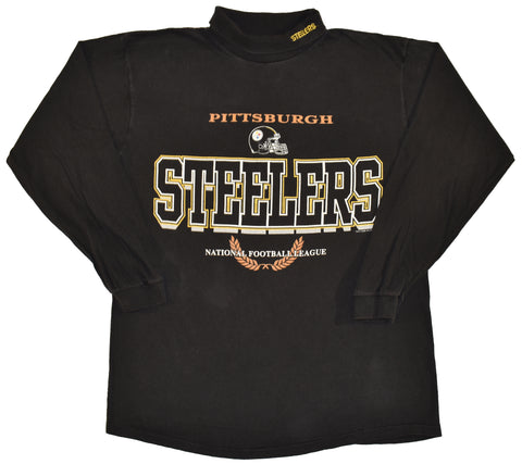 1996 Pittsburgh Steelers Turtleneck Embroidered Shirt Size Large