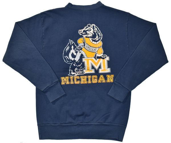 Vintage 90s Michigan Wolverines Double Sided Puff Print Sweatshirt | Beyond 94