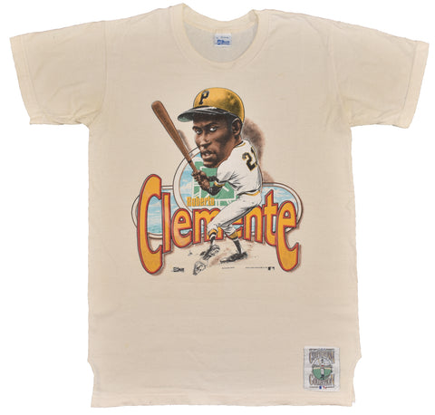 1990 Salem Pittsburgh Pirates Roberto Clemente Caricature Shirt Size Medium