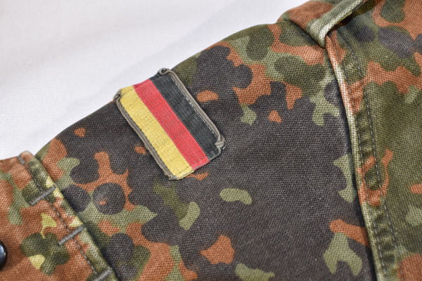 Vintage 90s German Military Camo Hooded Field Jacket Size Large