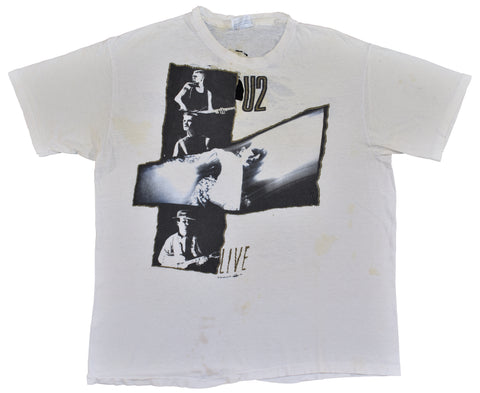 1987 U2 Joshua Tree Tour Distressed Single Stitch Shirt Size Large