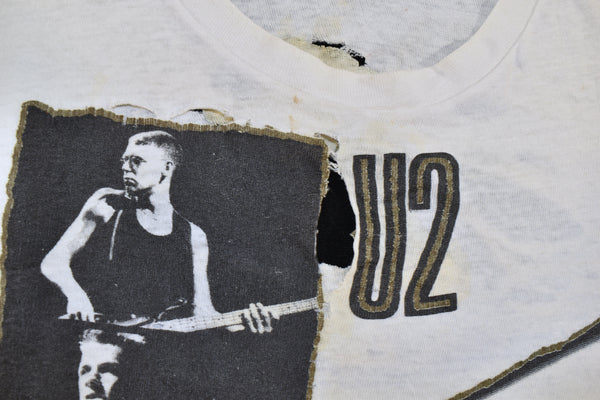 1987 U2 Joshua Tree Tour Distressed Single Stitch Shirt Size Large