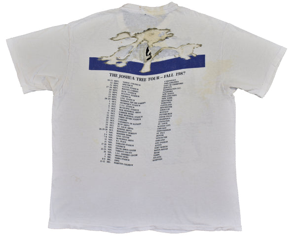 1987 U2 Joshua Tree Tour Distressed Single Stitch Shirt Size Large