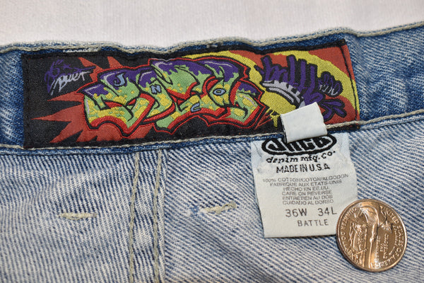 Vintage 90s JNCO Graphitti Battle Jeans Size 34" x 30"